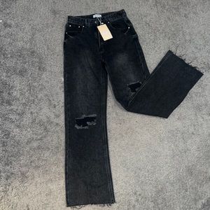 “That’s so fetch” distressed black jeans